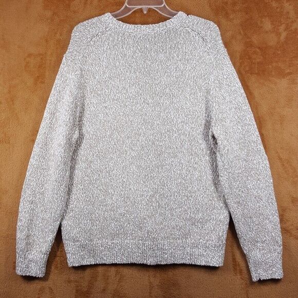 THEORY Sweater Mens XL Tan Pullover Crew 100% Cotton Chunky Knit MAUNO $325 - Picture 4 of 10